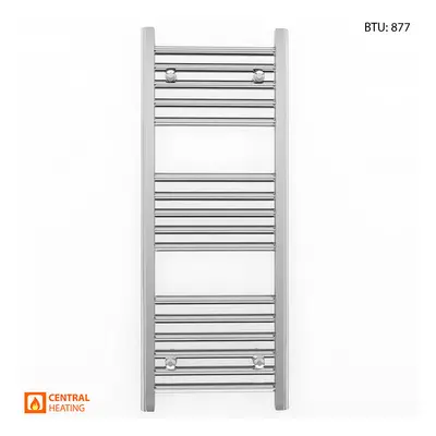 (400 x 900mm (BTU: 877)) Chrome Bathroom Designer Straight Towel Radiator