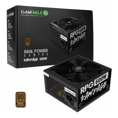 GameMax Powersupply RPG Rampage 600W PSU PLUS Bronze Power Supply