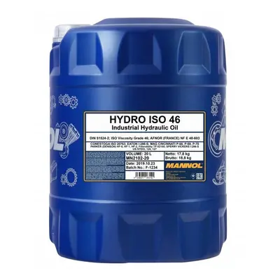 MANNOL 20L Hydraulic Oil Fluid HLP High Grade Litres ISO DIN