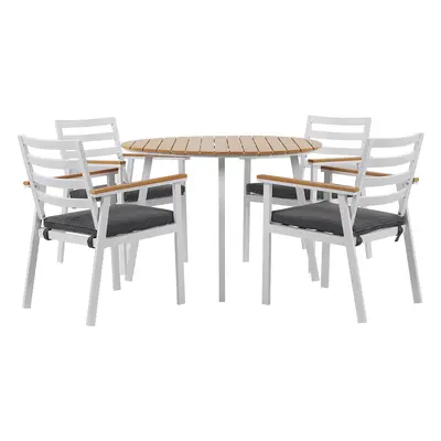 Garden Dining Set CAVOLI Metal 105x105x73 cm Grey