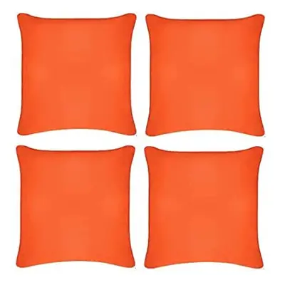 (4 Pack, Orange) EVRE Shower Proof Cushions for Garden Furniture