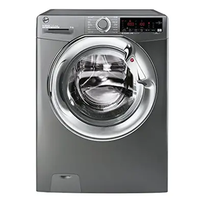 Hoover H-Wash H3WS69TAMCGE Freestanding Washing Machine, Chrome Door, WiFi Connected, kg Load, r