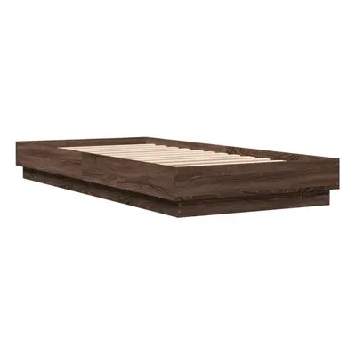 vidaXL Bed Frame Home Bed Base Bedstead Brown Oak 90x200 cm Engineered Wood