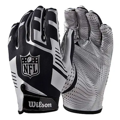 Wilson NFL Stretch Fit Receivers Gloves Black/Silver OSFA