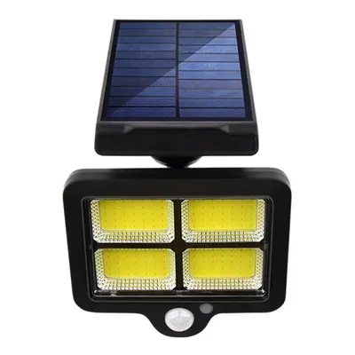 (Four Grid 140COB Remote Control) 20W Waterproof Outdoor Solar Powered LED Wall Solar Light for 