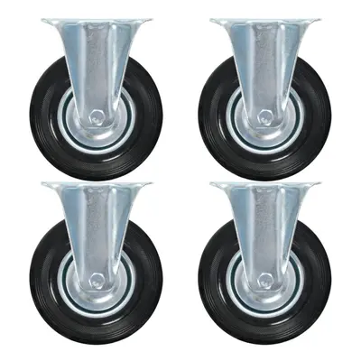 (8 pcs) vidaXL Fixed Casters Trolley Moving Wheels Furniture Caster Trolley Caster