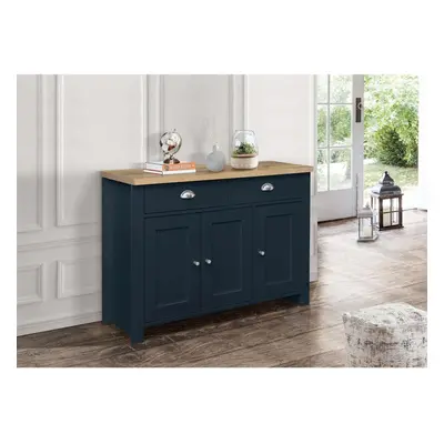 Sideboard Blue & Oak Birlea Highgate Door Drawer Navy Farmhouse Shabby Chic