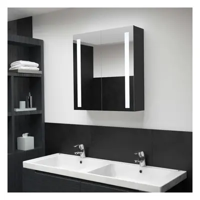 vidaXL LED Bathroom Mirror Cabinet LED Mirrored Cabinet Medicine Cabinet Wall