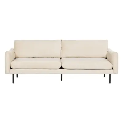 3 Seater Sofa VINTERBRO Light Beige Velvet