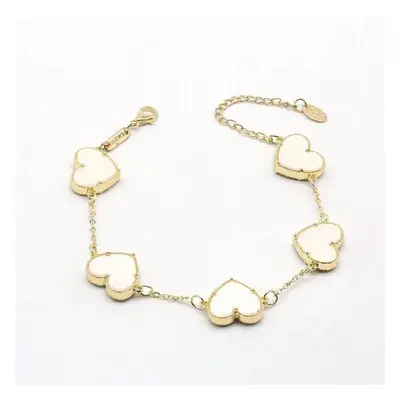 Hot High Peach Heart Women Bracelet Party Butterfly Bracelet Four Leaf Clover Jewerly Gift