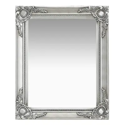 vidaXL Wall Mirror Baroque Style 50x60 cm Silver Hanging Mirror Antique Mirror