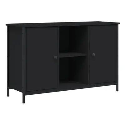 (black) vidaXL TV Cabinet TV Console Sideboard Media Console Black Engineered Wood