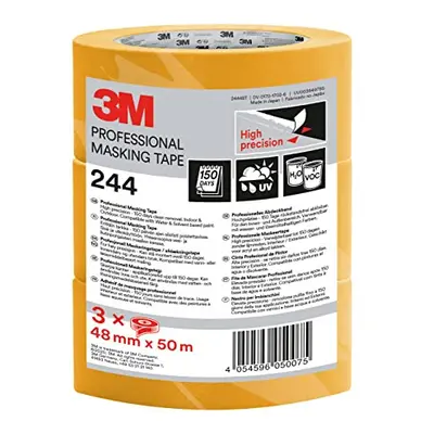 Professional Masking Tape 244, Universal Surfaces, Painters Tape, mm x 50, Rolls - High Precisio