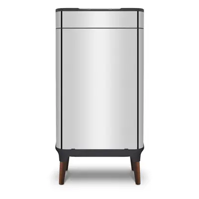 Tower Ozone Sensor Bin with Legs, 65L, Hands Free Opening, Carbon Filter, Stainless Steel T93802