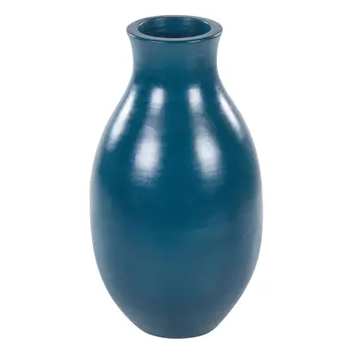 Terracotta Decorative Vase cm Blue STAGIRA