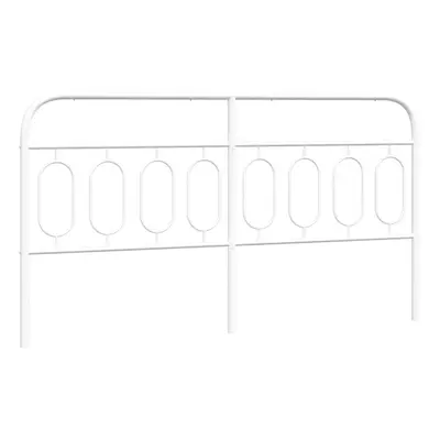 (193 cm) vidaXL Metal Headboard Bedroom Home Bed Header Bed Headboard White cm