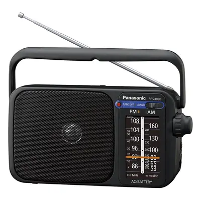 Panasonic RF-2400DEG-K Portable AM/FM radio with AC/DC and H/P Socket