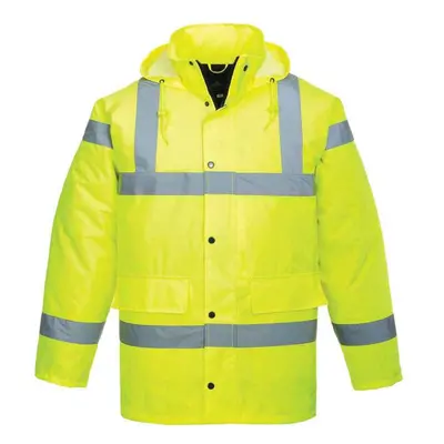 (M, Yellow) Portwest Unisex Adult Hi-Vis Traffic Jacket