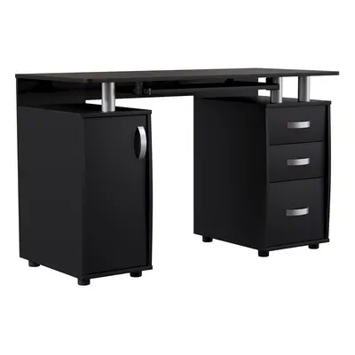 (Black) Otley Drawer Computer Desk PC Office Workstation