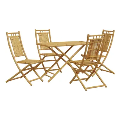 vidaXL Garden Dining Set Piece Outdoor Dining Table and Chair Set Bamboo