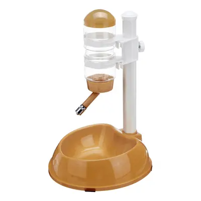 (Brown, without feeder bin) Automatic Pet Water Drinker Cat Dog Bowl Fountain Bottle Food Feeder