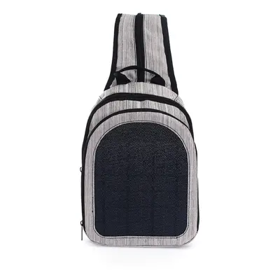 (Gray) 1000mAh 5V 5W USB Solar Eemergency Charging Bag Outdoor Travel Portable Solar Storage Bag