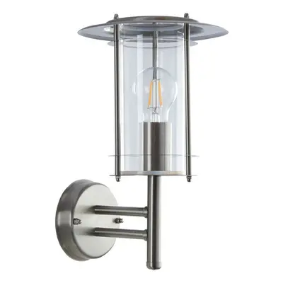 IP44 Outdoor Wall Light Stainless Steel Modern Lantern Glass Round Outdoor Lamp