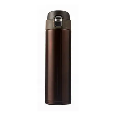 (Brown) 500ML Vacuum Thermos Stainless Steel Insulated Cup Lightweight Water Bottle Outdoor Camp