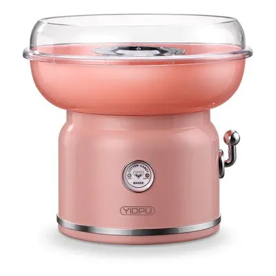 (Pink) Electric DIY Cotton Candy Maker 500W 300ml Portable Cotton Sugar Floss Machine Household