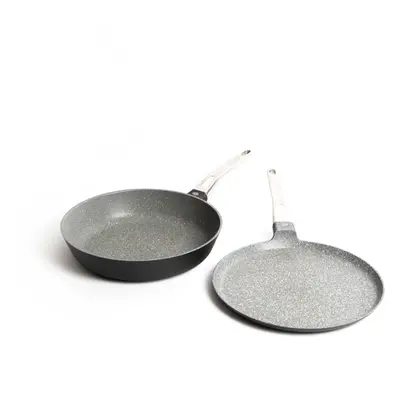 MasterClass Cast Aluminium Fry Pan 28cm,Sleeved MasterClass Cast Aluminium Crepe Pan, 28cm(11'')