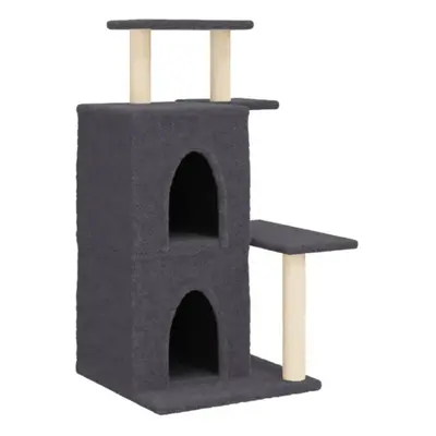 (dark grey) vidaXL Cat Tree with Sisal Scratching Posts Cat Tower Pet Cat Climbing Tree