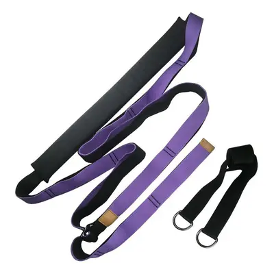 (Purple) 350cm Stretching Band Adjustable Training Belt Back Bend Strap Assist for Home Fitness 