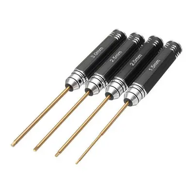 4pcs 1.5/2.0/2.5/3.0mm Hex Screwdriver Bit HSS Titanium Coated Screwdriver