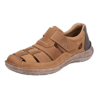 (Brown, UK / EU 43) Rieker Mens Extra Wide Fit Jesus Sandals Shoes