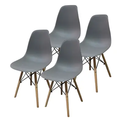 (4 Grey) Set 4/6 Kitchen Office Wooden Chairs Dining Room