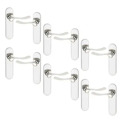 (Polished Nickel Plain, Sets) Urfic Berkshire Metal Lever Latch Door Handle Set