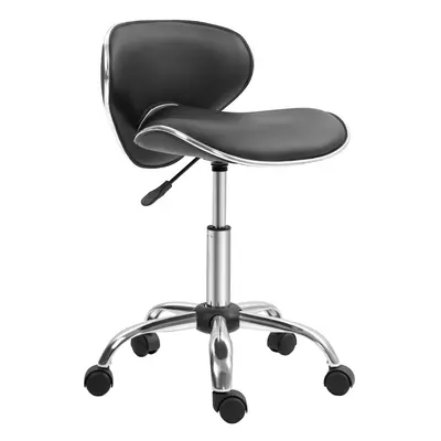 HOMCOM Office Chair Beauty Salon Rolling Technician Stool Chair Black