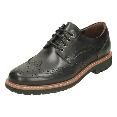 (UK 7, Black) Mens Clarks Formal Brogues Batcombe Wing - G Fit