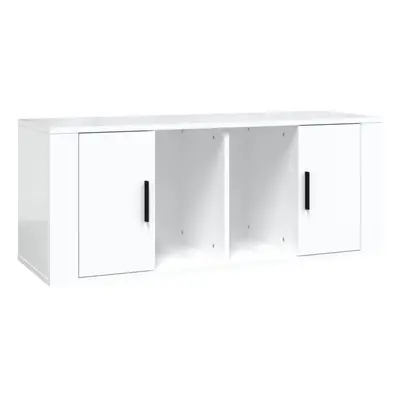 (High gloss white) vidaXL TV Cabinet Engineered Wood TV Console Media Sideboard Multi Colours