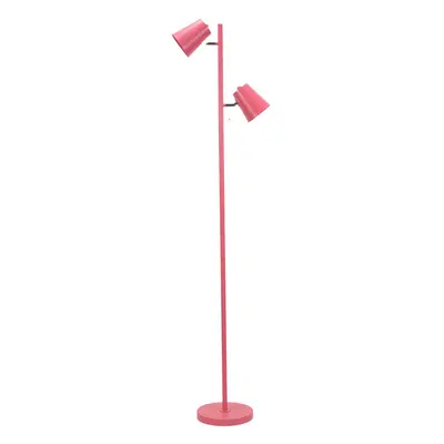 ValueLights Bibi Pink Way Multi-Directional Floor Lamp & Bulbs