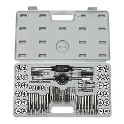 60pcs Metric and Imperial Thread Tap Die Set with Case Screw Wrench Kit Hand Tapping Tools