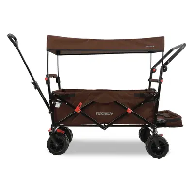 (BROWN) FUXTEC Beach Folding Wagon - Hand Cart CTB800