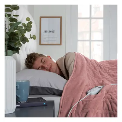 (Rose Pink) Slumberdown Comfy Hugs Heated Throw