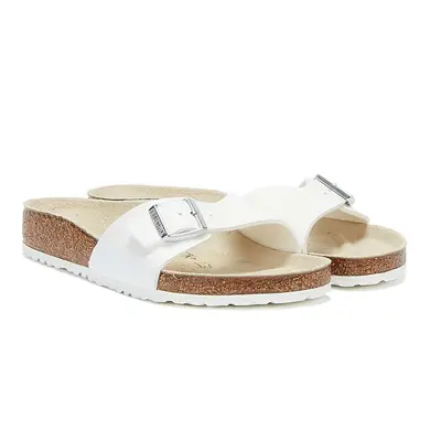 (UK 2) Birkenstock Womens Madrid White Birko Flor Sandals