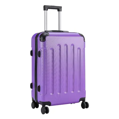 (Purple) Modern Hardside Spinner Suitcase with Combination Lock, 24"