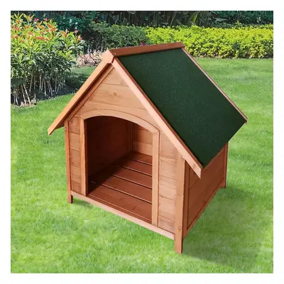 Wood Outdoor Dog House Pet Shelter Kennel Small Medium Sized Dogs Roof