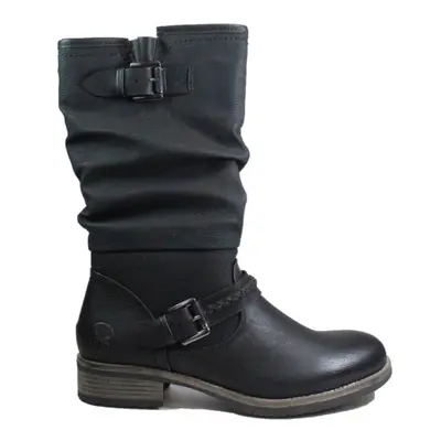 (4 (Adults')) | Black | Women's Mid Calf Boots