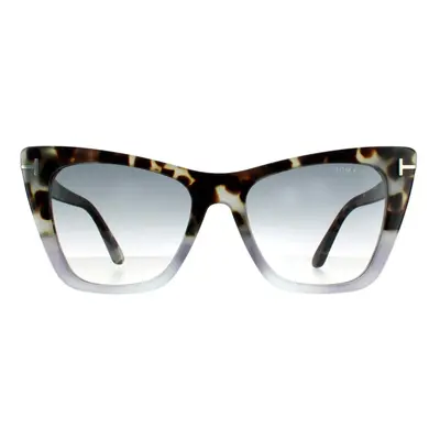 Tom Ford Sunglasses Poppy FT0846 55B Coloured Havana Grey Gradient