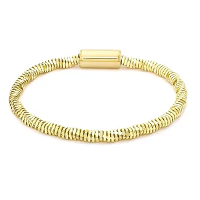 Jewelco London Sterling Silver Diamond-Cut Twist Popcorn Bracelet - Gilded - ABB109A