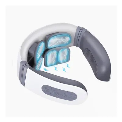 (A) Heads Neck Massager Levels TENS Electric Impulse Heating Intelligent Massager Relaxation Mac